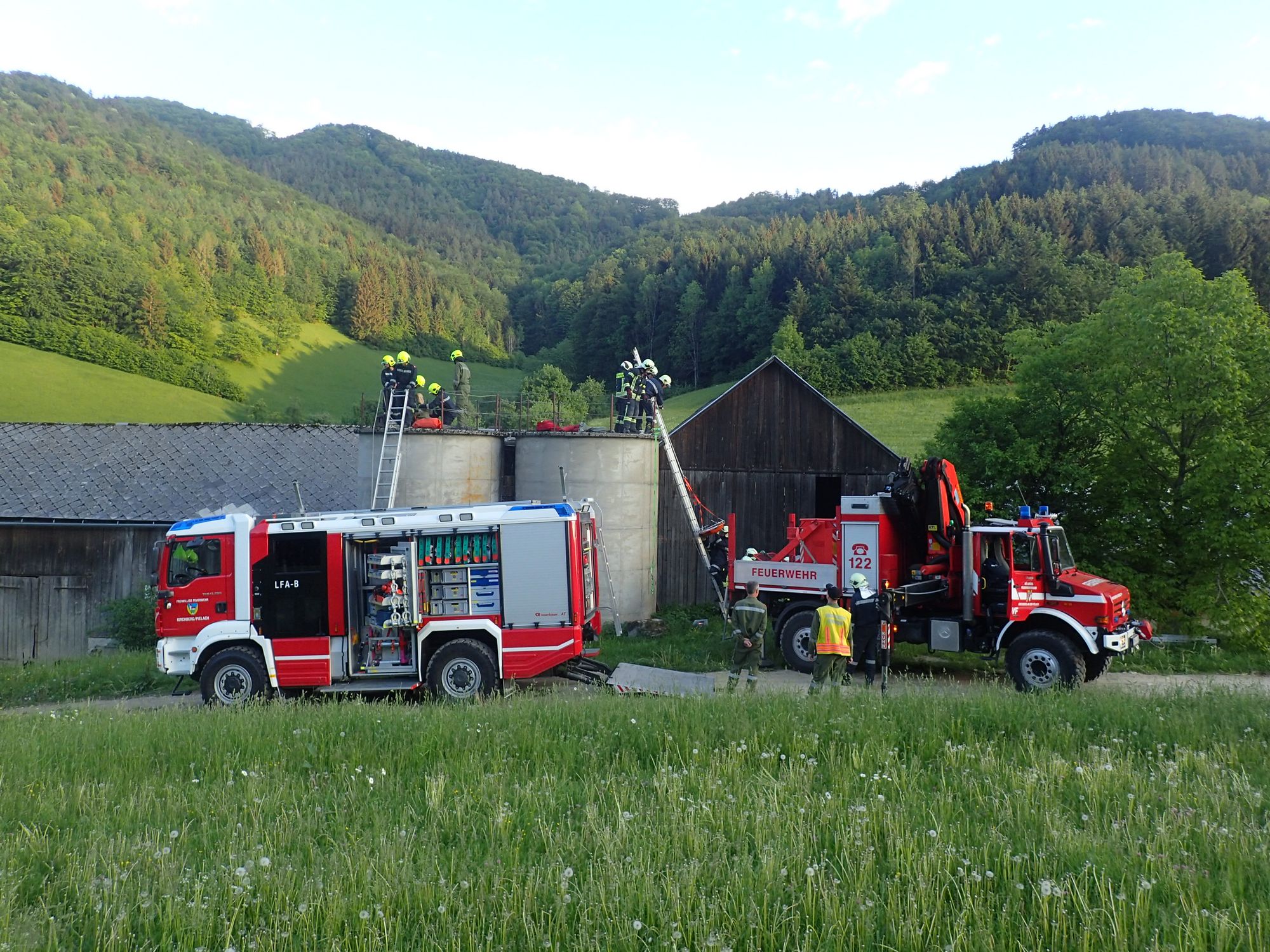 Übung mit der FF-Kirchberg